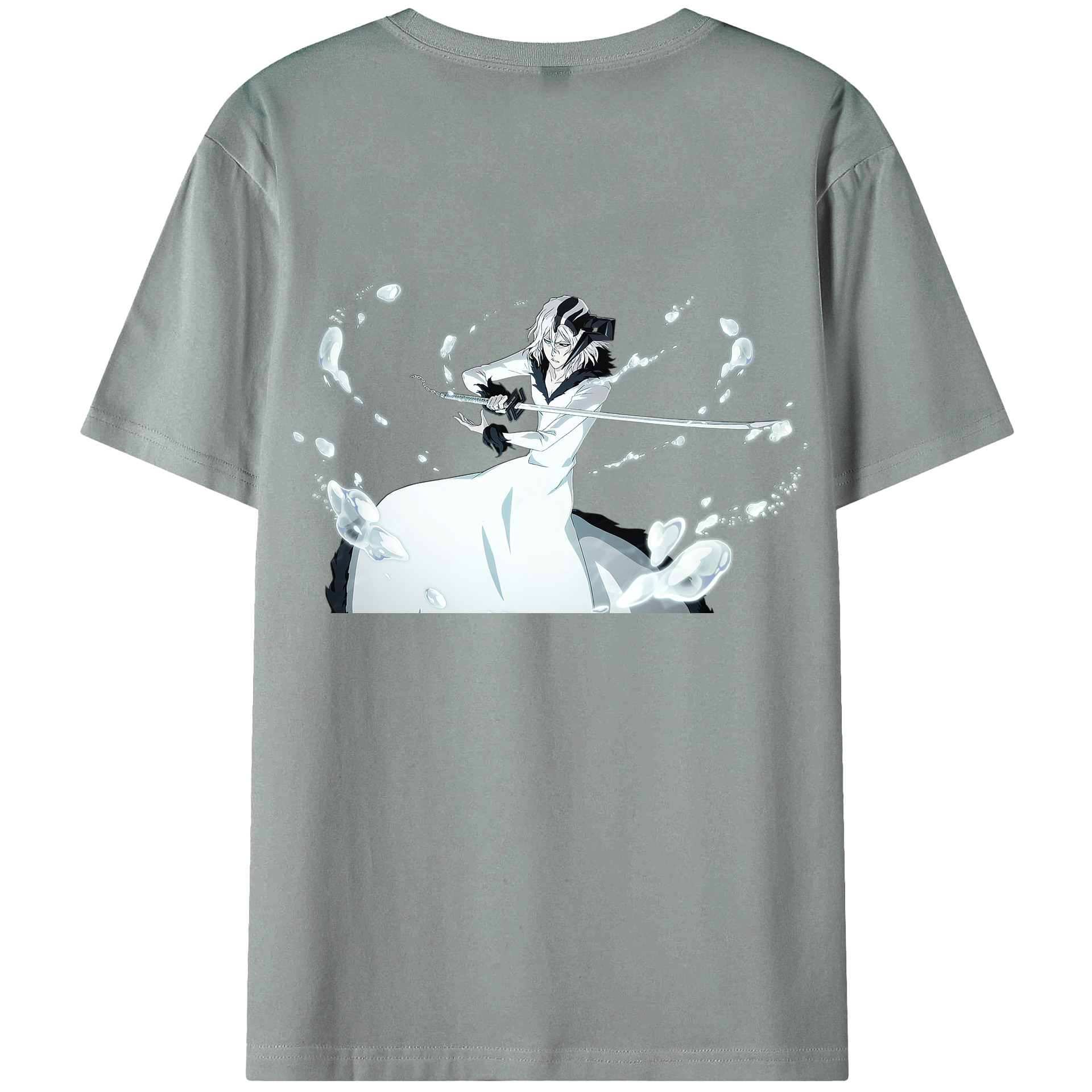 （画像用） ブリーチ 黒崎一護（くろさき いちご）BLEACH Kurosaki Ichigo 綿100％ メンズ半袖Tシャツ（バックプリント） 通気性